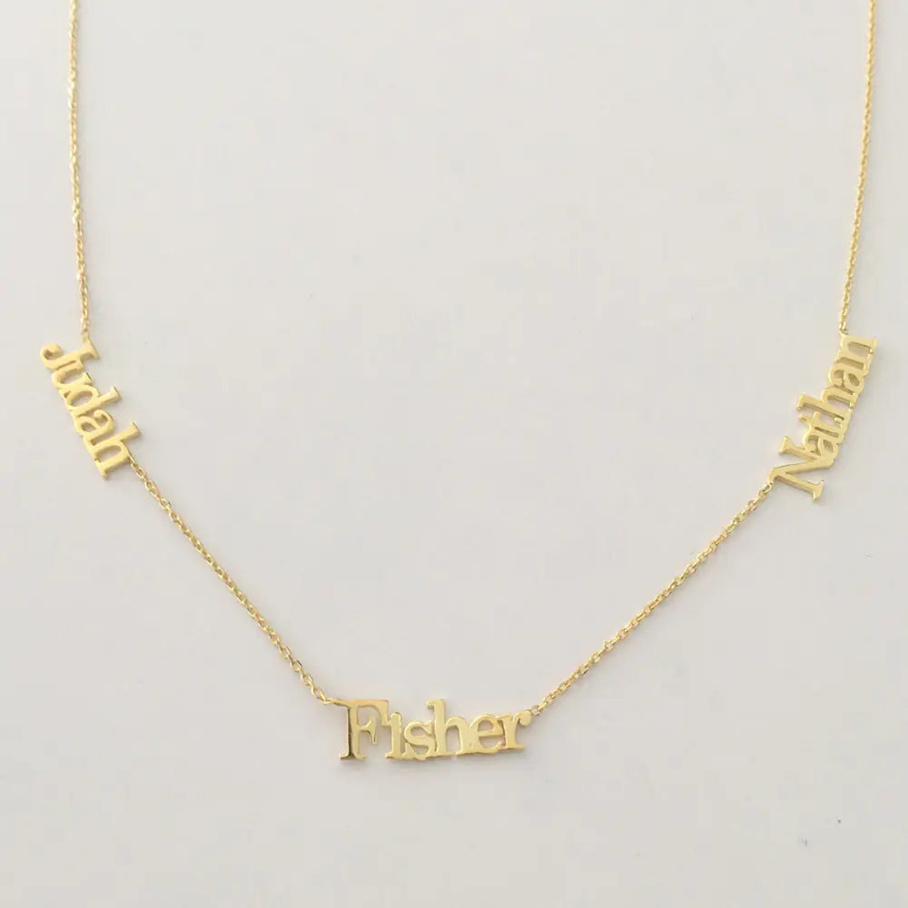 Customizable Name Necklace with Multiple Names