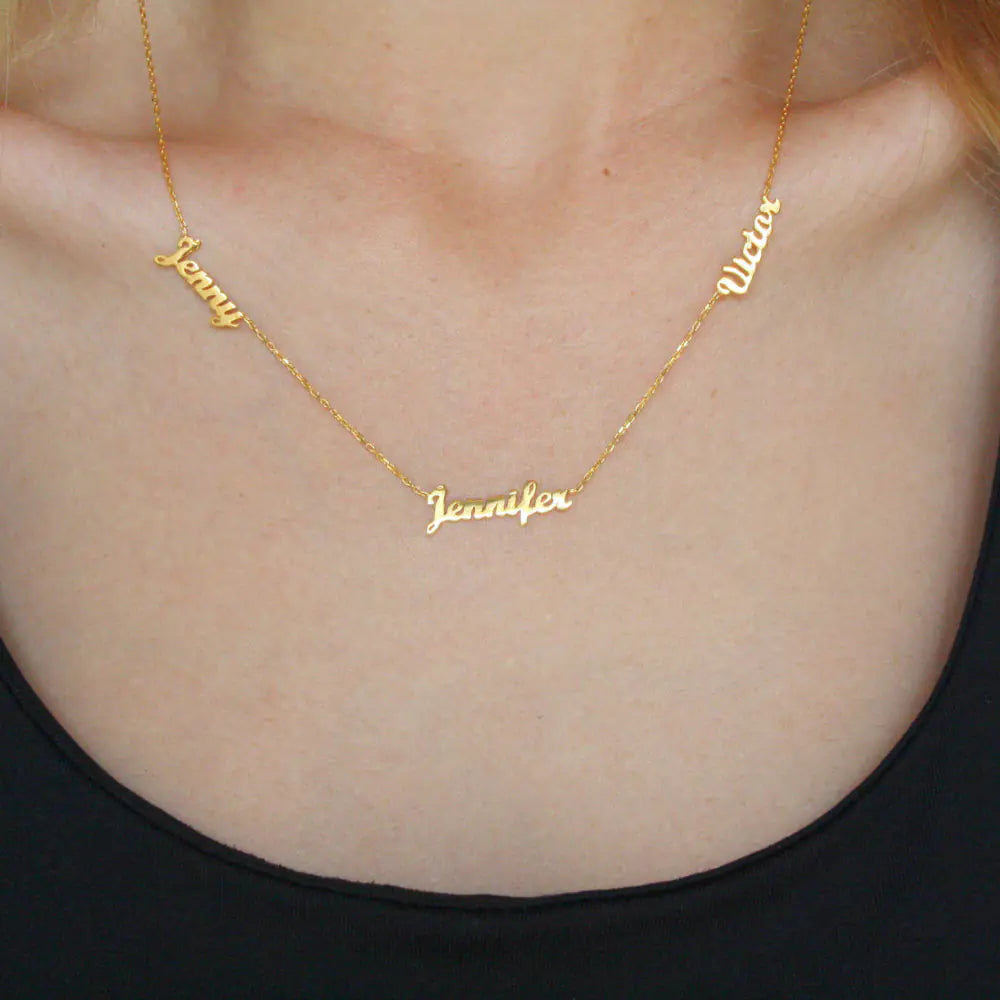 Customizable Name Necklace with Multiple Names