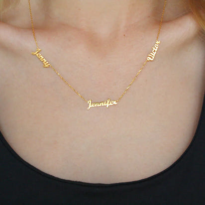 Customizable Name Necklace with Multiple Names